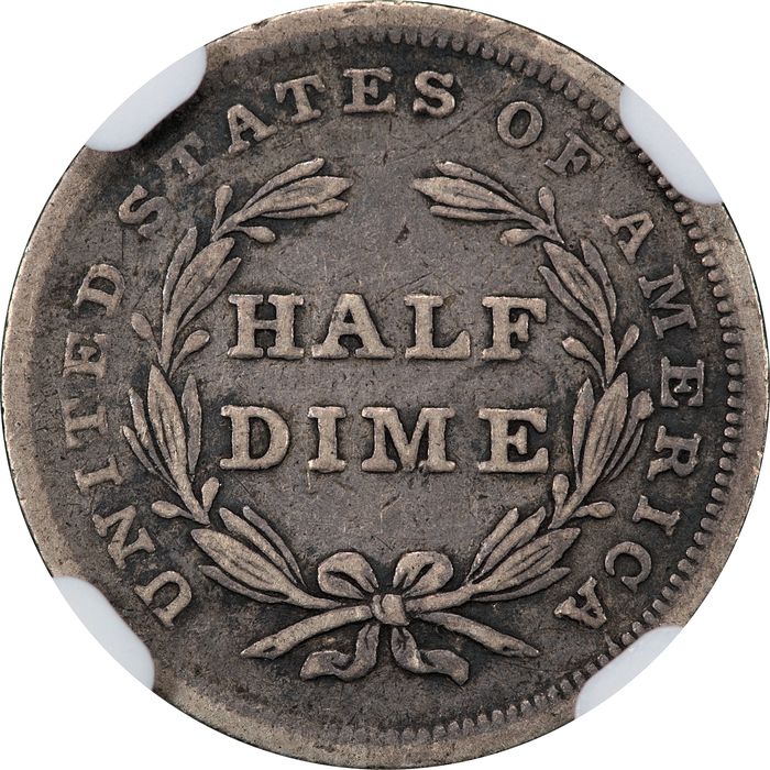 1837 Seated Liberty Half Dime (h10c) Large Date Reverse Image
