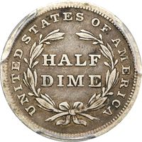 1837 Seated Liberty Half Dime (H10C) Seated Large Date Photo 4