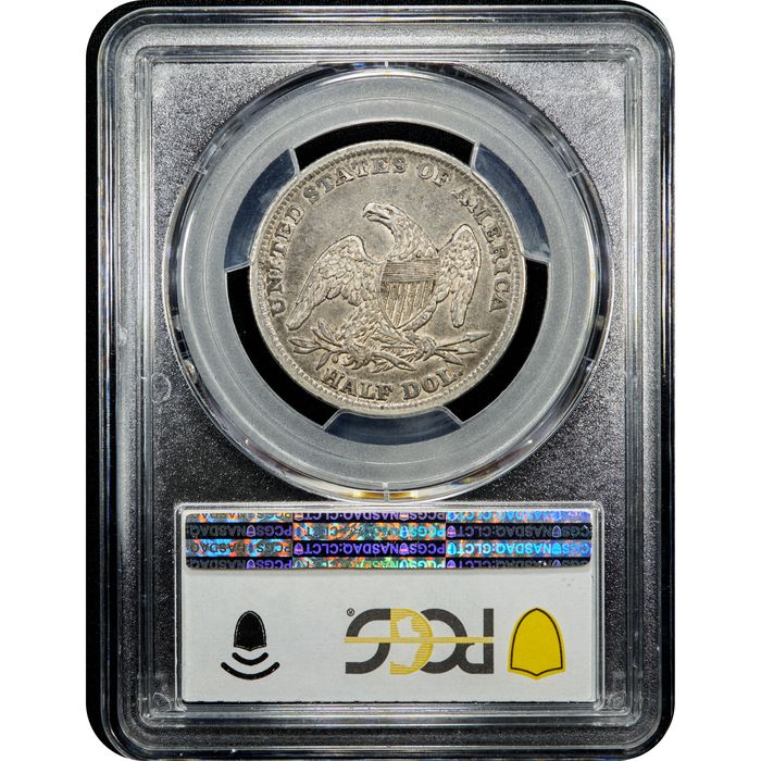 1838 Capped Bust Half Dollar (50c) Reeded Edge Reverse Slab Image
