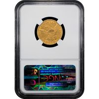 1838 Classic Head Gold Half Eagle ($5) Reverse Slab Image