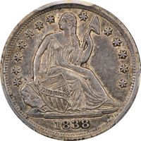 1838 Large Stars Seated Liberty Half Dime (h10c) Obverse Image