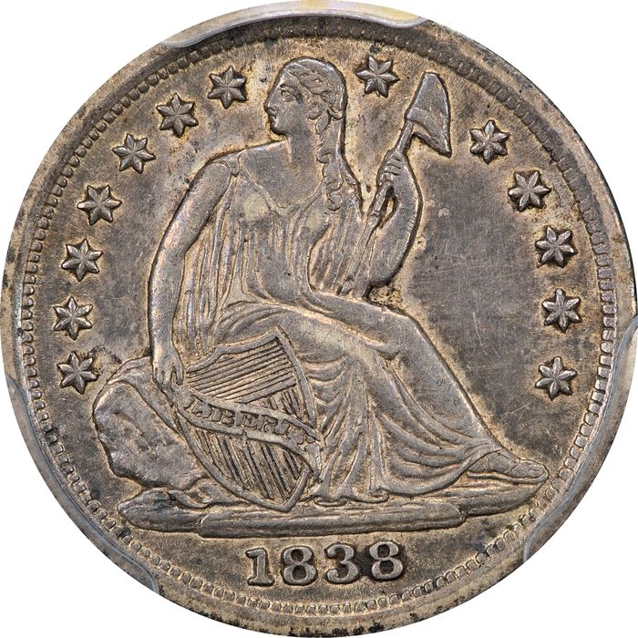 1838 Large Stars Seated Liberty Half Dime (h10c) Obverse Image