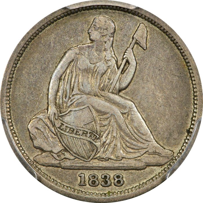 1838-O Seated Liberty Dime (10c) Photo 3
