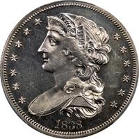 1838 Pattern Half Dollar (50c) J-73 Restrike Photo 3