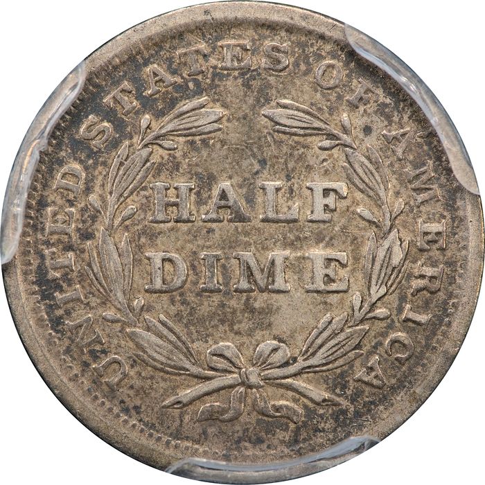 1838 Small Stars Seated Liberty Half Dime (h10c) Reverse Image