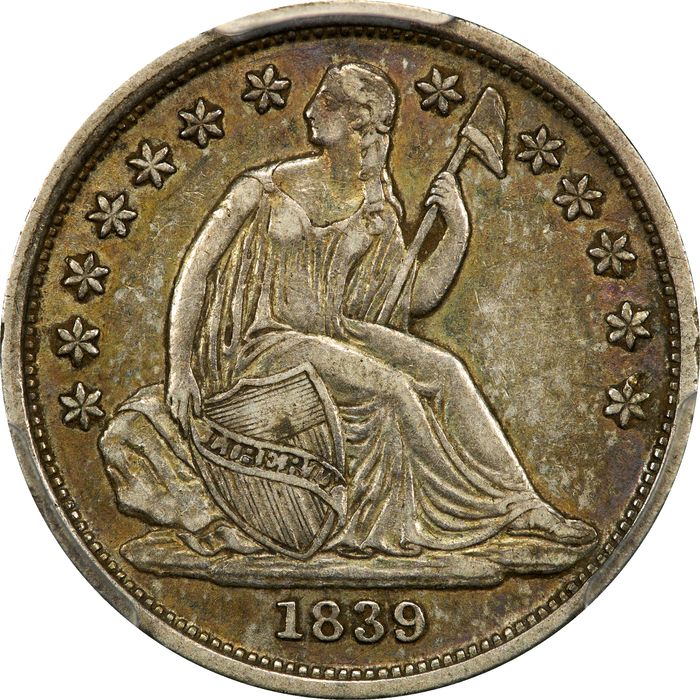 1839-O Seated Liberty Dime (10c) No Drapery Obverse Image