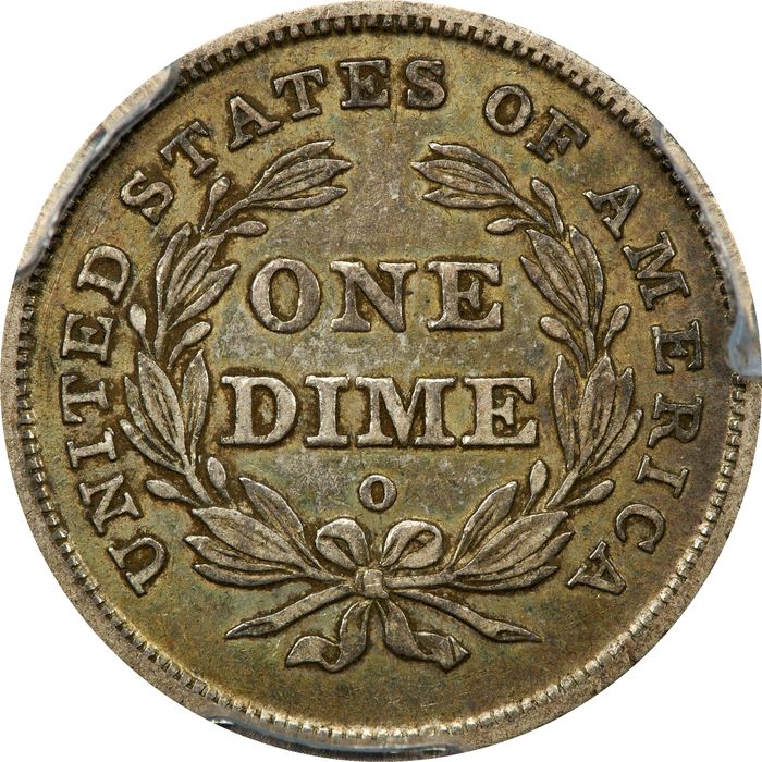 1839-O Seated Liberty Dime (10c) No Drapery Reverse Image