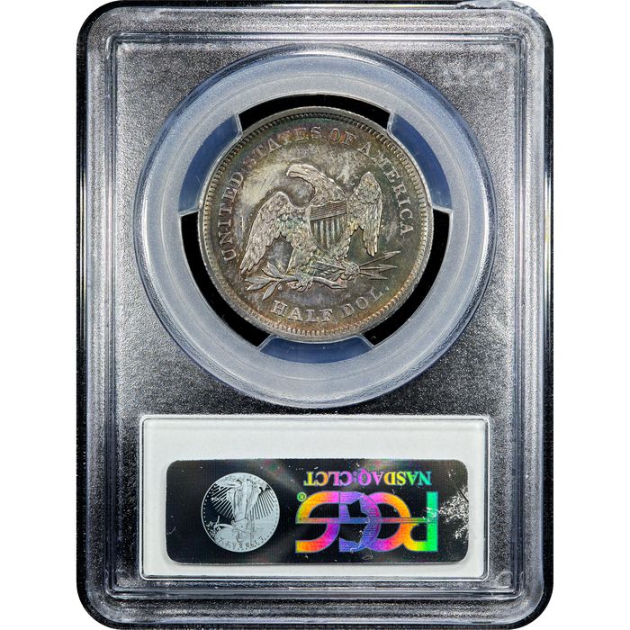 1839 Seated Liberty Half Dollar (50c) Drapery Reverse Slab Image