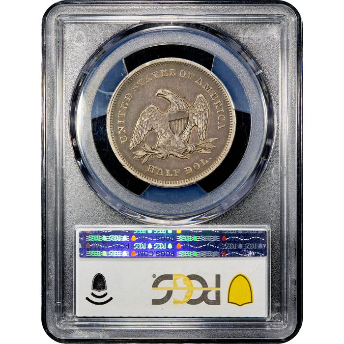 1839 Seated Liberty Half Dollar (50c) Drapery Reverse Image