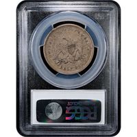 1839 Seated Liberty Half Dollar (50c) Drapery Reverse Slab Image