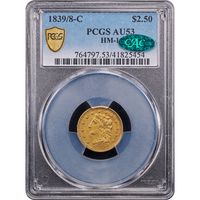 1839/8-C Classic Head Gold Quarter Eagle ($2.50) Obverse Slab Image