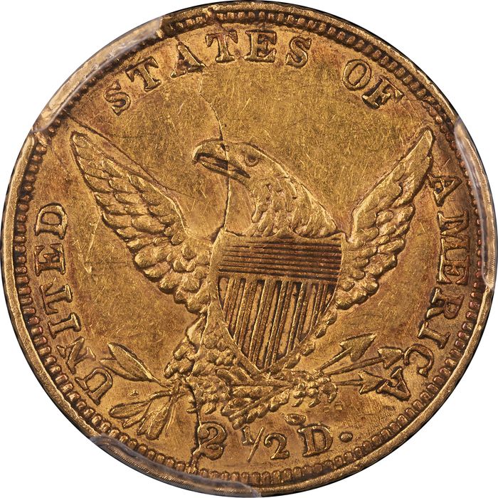 1839/8-C Classic Head Gold Quarter Eagle ($2.50) Reverse Image