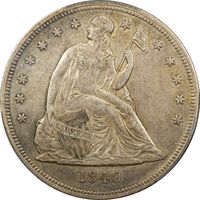 1840 Seated Liberty Dollar ($1) Obverse Image