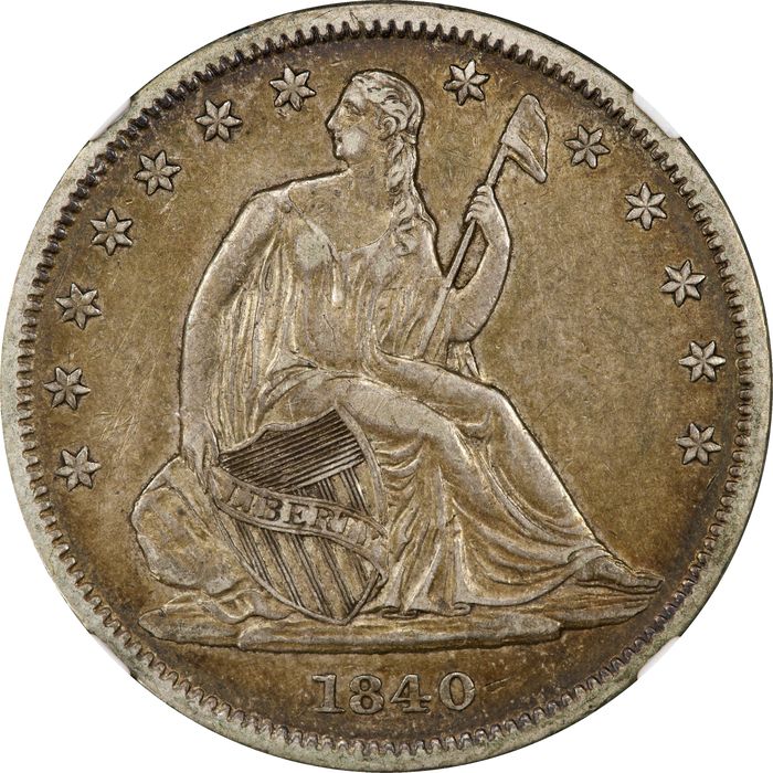 1840 Seated Liberty Half Dollar (50c) Small Letters Photo 3