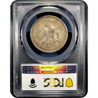1840 Seated Liberty Half Dollar (50c) Small Letters Reverse Slab Image
