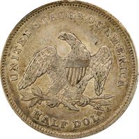 1840 Seated Liberty Half Dollar (50c) Small Letters Reverse Image