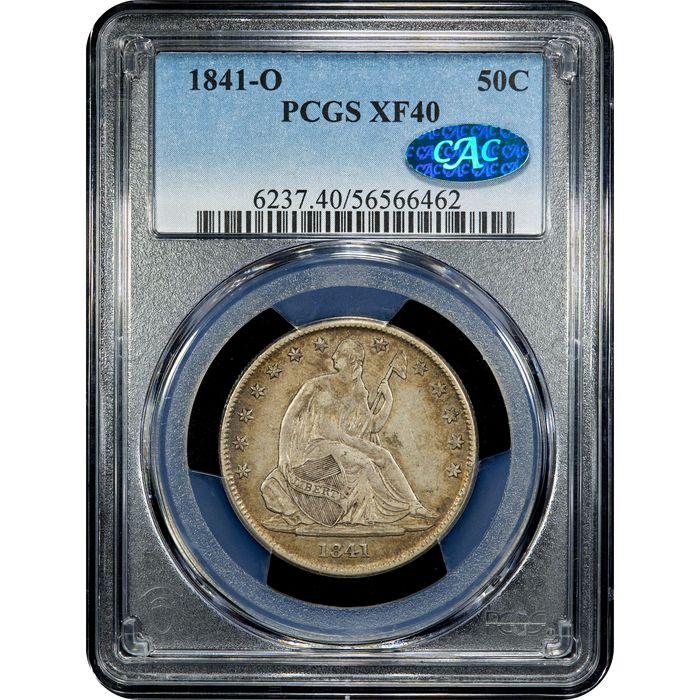 1841-O Seated Liberty Half Dollar (50c) Obverse Slab Image