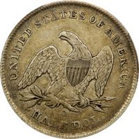 1841-O Seated Liberty Half Dollar (50c) Reverse Image