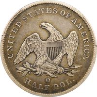 1842-O Seated Liberty Half Dollar (50c) Small Date, Rev of 1839 Reverse Image