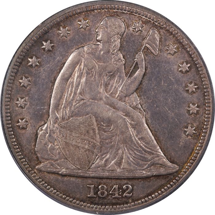 1842 Seated Liberty Dollar ($1) Obverse Image