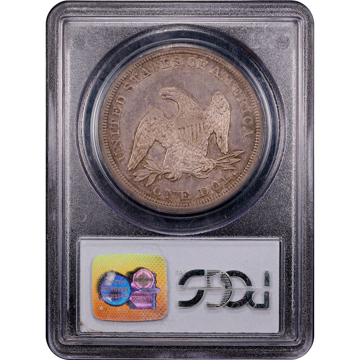 1842 Seated Liberty Dollar ($1) Reverse Slab Image