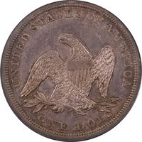 1842 Seated Liberty Dollar ($1) Reverse Image