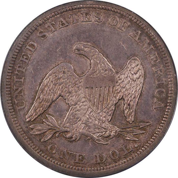 1842 Seated Liberty Dollar ($1) Reverse Image
