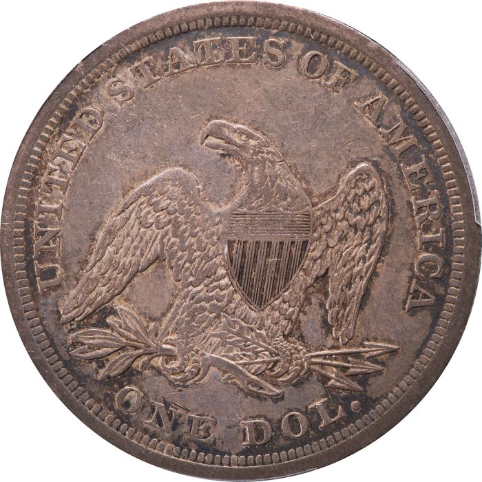 1842 Seated Liberty Dollar ($1) Reverse Image