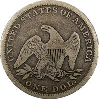 1842 Seated Liberty Dollar ($1) Reverse Image