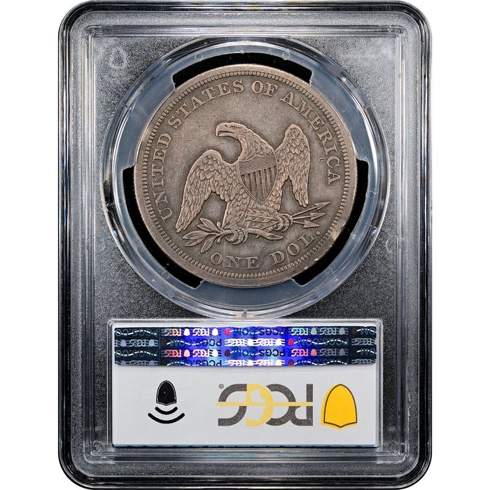 1842 Seated Liberty Dollar ($1) Reverse Slab Image