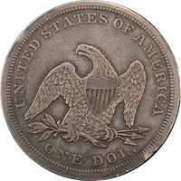 1842 Seated Liberty Dollar ($1) Reverse Image