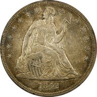 1842 Seated Liberty Dollar ($1) Obverse Image