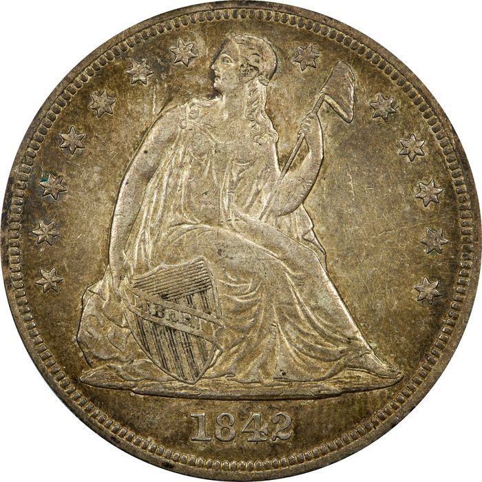 1842 Seated Liberty Dollar ($1) Obverse Image