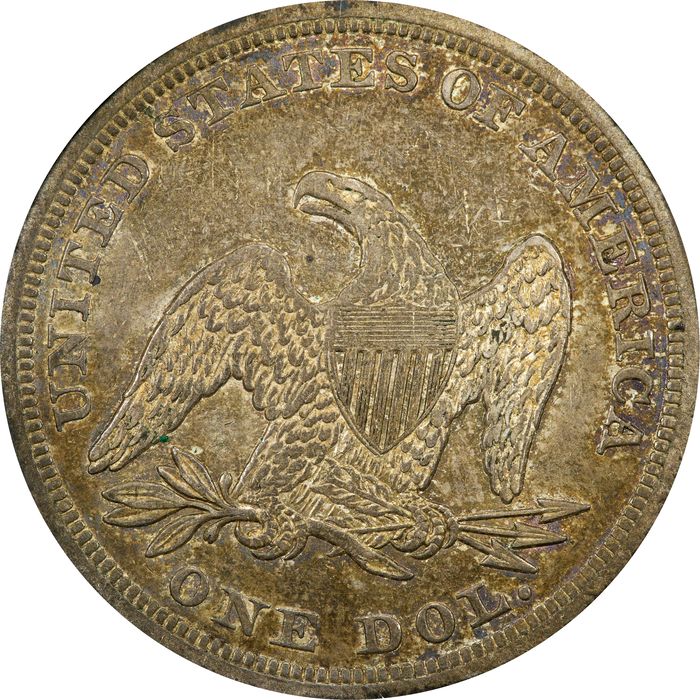 1842 Seated Liberty Dollar ($1) Reverse Image