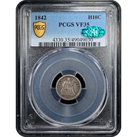 1842 Seated Liberty Half Dime (h10c) Obverse Slab Image