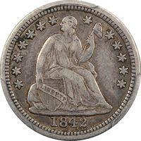 1842 Seated Liberty Half Dime (h10c) Obverse Image