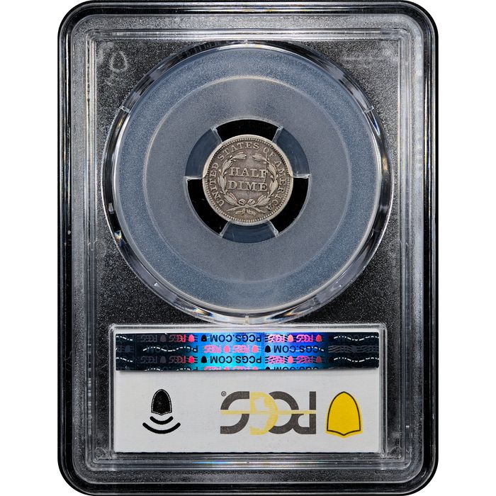1842 Seated Liberty Half Dime (h10c) Reverse Slab Image