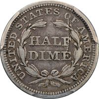 1842 Seated Liberty Half Dime (h10c) Reverse Image