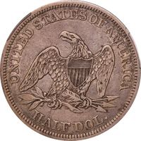 1842 Seated Liberty Half Dollar (50c) Small Date, Rev of 1842 Photo 4