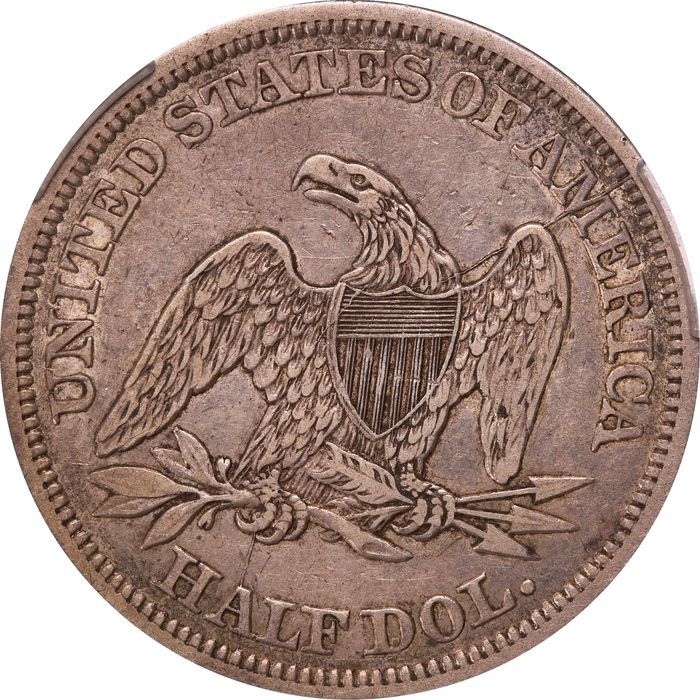 1842 Seated Liberty Half Dollar (50c) Small Date, Rev of 1842 Photo 4