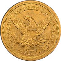 1843-O Liberty Gold Quarter Eagle ($2.50) Small Date Reverse Image