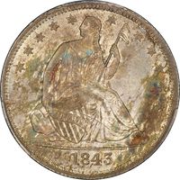 1843-O Seated Liberty Half Dollar (50c) Obverse Image