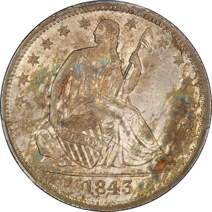 1843-O Seated Liberty Half Dollar (50c) Obverse Image