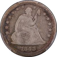 1843-O Seated Liberty Quarter (25c) Large O Obverse Image