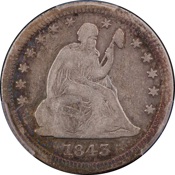 1843-O Seated Liberty Quarter (25c) Large O Obverse Image