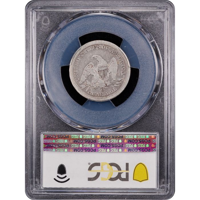 1843-O Seated Liberty Quarter (25c) Large O Reverse Slab Image