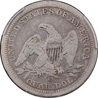 1843-O Seated Liberty Quarter (25c) Large O Reverse Image
