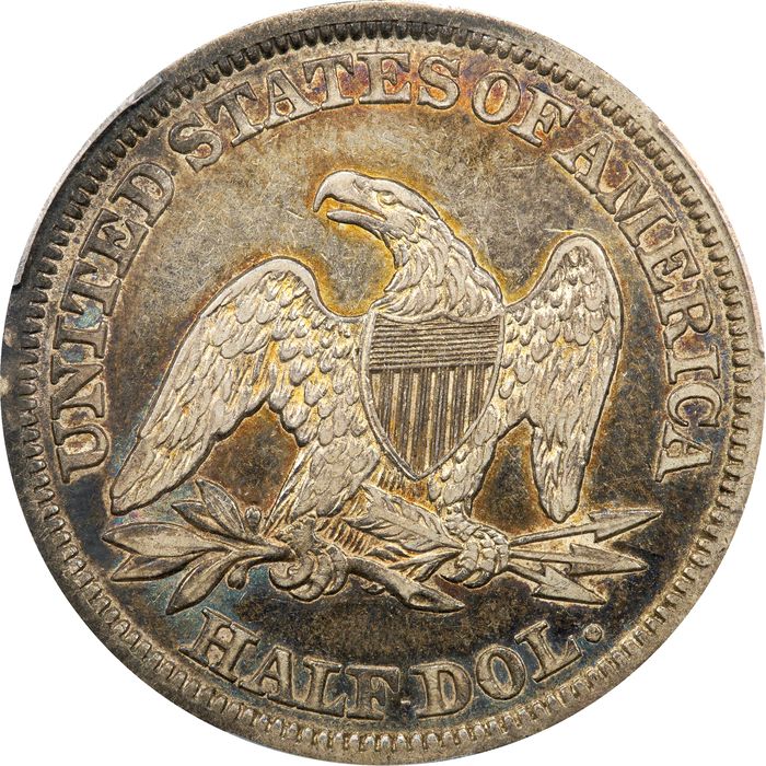 1843 Seated Liberty Half Dollar (50c) Reverse Image