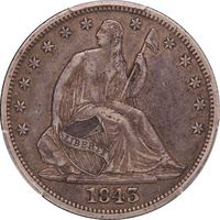 1843 Seated Liberty Half Dollar (50c) Obverse Image