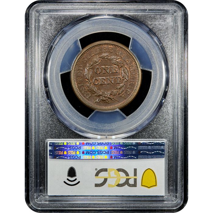 1844 Braided Hair Large Cent (1c) Reverse Image
